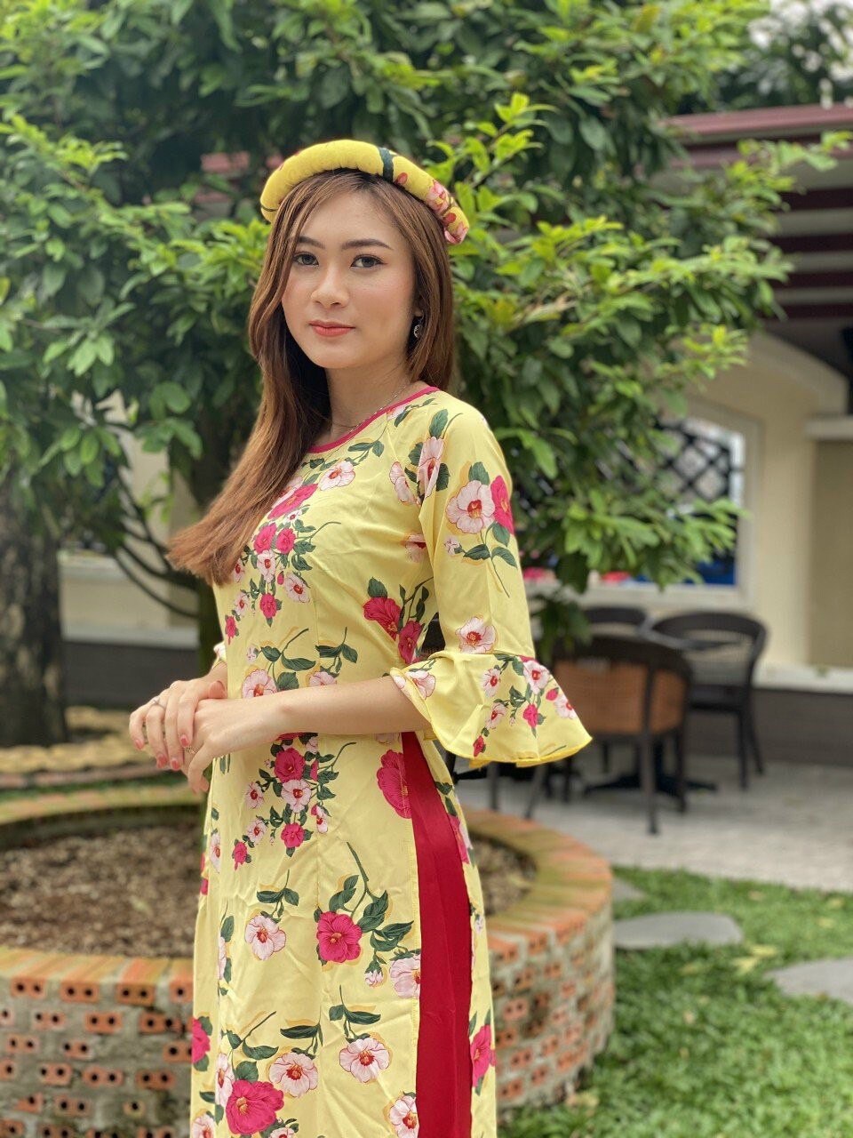 Pre-made Vietnamese Ao Dai Dress (Bộ áo dài may sẵn kèm quần) Vietnamese traditional dress costume qipao cheongsam
