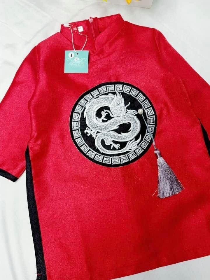 Pre-Made Vietnamese Boy Ao Dai (áo dài bé trai), Kids Vietnamese traditional dress, ao dai be trai