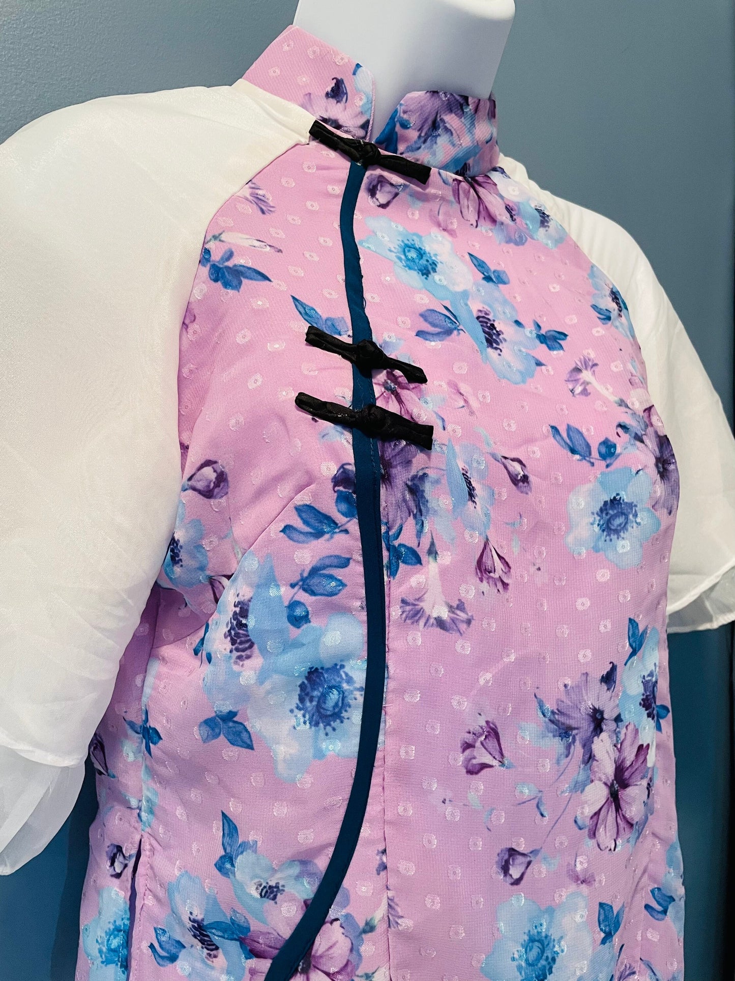 Pre-made Modern Vietnamese Ao Dai Organza Tet, Áo dài cách tân qipao cheongsam, luxury ao dai *No PANTS*