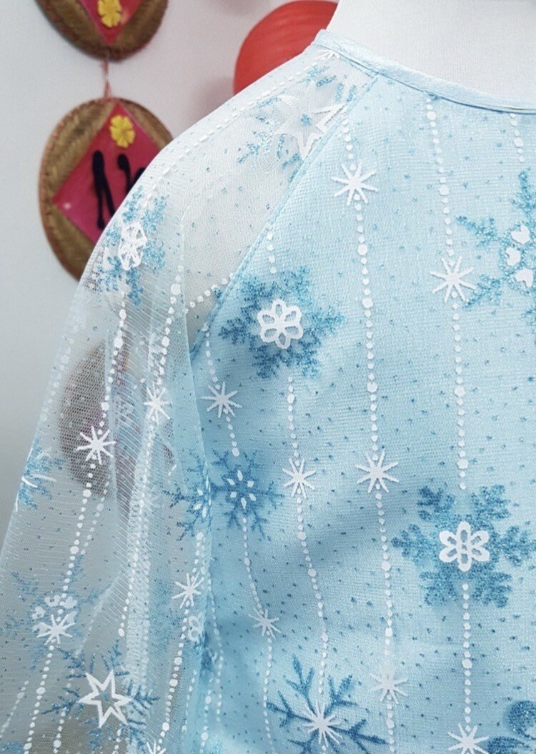Pre-Made Girl Vietnamese Ao Dai Cach Tan (áo dài bé gai), Frozen Elsa theme Kids Vietnamese traditional dress, cheongsam, qipao