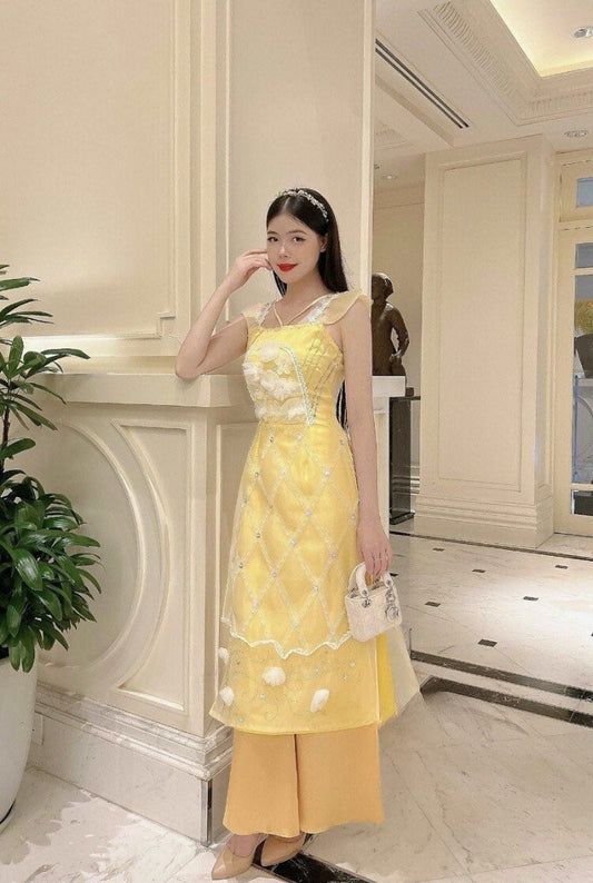 Pre-made Modern Vietnamese Ao Dai , Áo dài cách tân qipao cheongsam