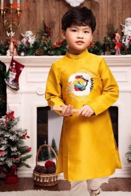 Pre-Made Boy Vietnamese Ao Dai (áo dài bé trai), Kids Vietnamese traditional dress, cheongsam, qipao