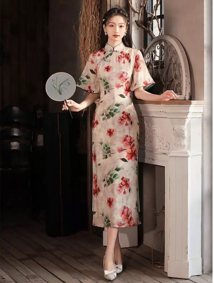 Modern Chinese Cheongsam, Chinese Qipao, Chinese dress costume, Sườn Xám