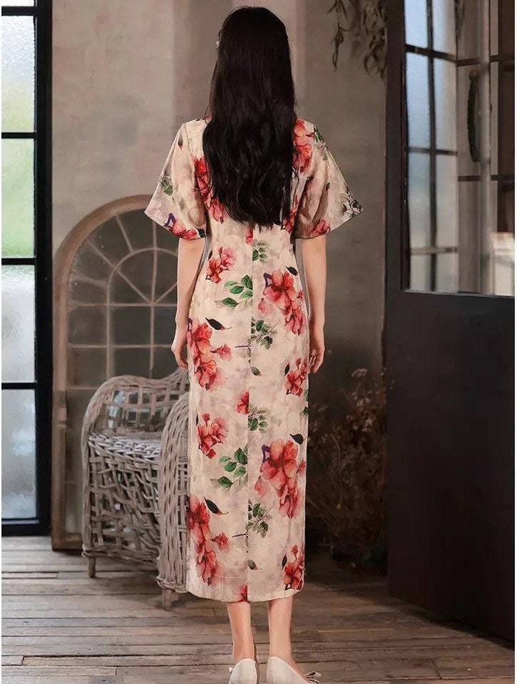 Modern Chinese Cheongsam, Chinese Qipao, Chinese dress costume, Sườn Xám